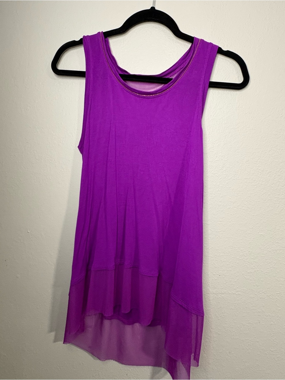 Jennifer Lopez Vibrant Purple Sleeveless Tunic Top